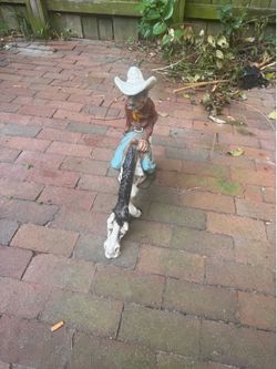 Cowboy Garden Statue