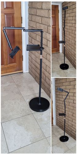 HANDS FREE Phone / Tablet Floor Stand with Removable Tray Shelf