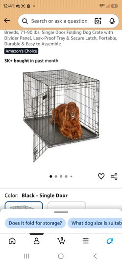 42" dog crate