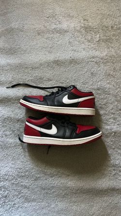 Nike Air Jordan 1 Low Alternate Bred Toe Black Red White size 8