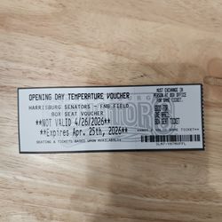 Harrisburg Senators box seat ticket