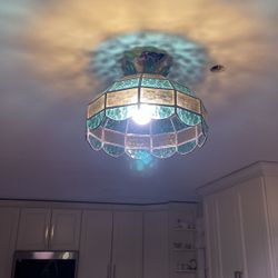 Antique stain Glass Lamp