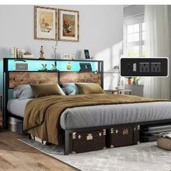 King Size Bed Frame with Headboard