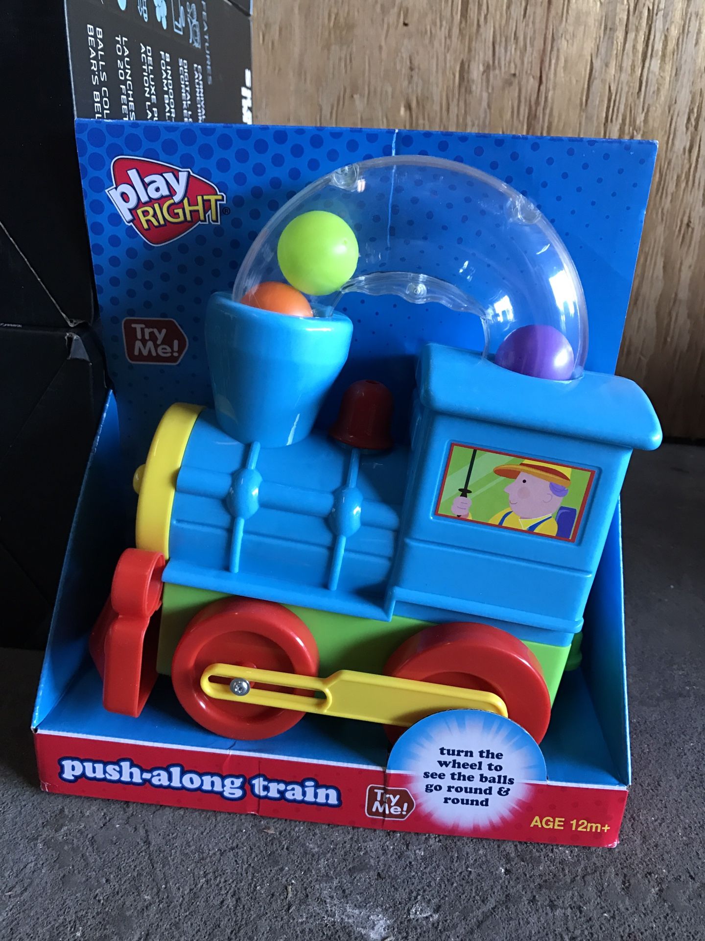 Play Right kids push along train baby toy
