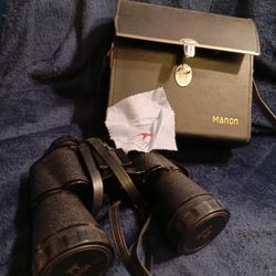 Manor Binoculars With Original Case 