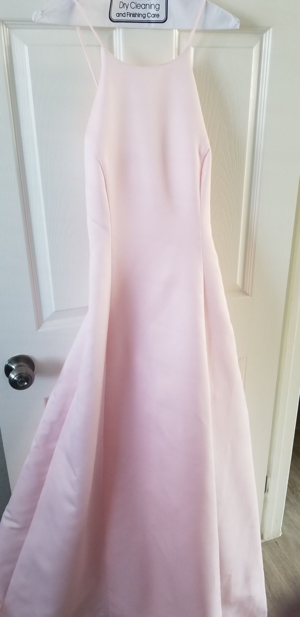 Floor length Light pink gown dress prom wedding