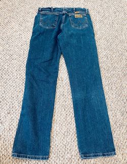 Wrangler FR Advanced Comfort Men's Medium Wash Blue Denim Jeans Straight 34x32