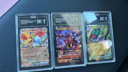 TAG 9 graded pokemon (3 cards)