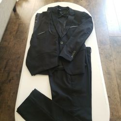 Black 3 Piece Suit Men's XS