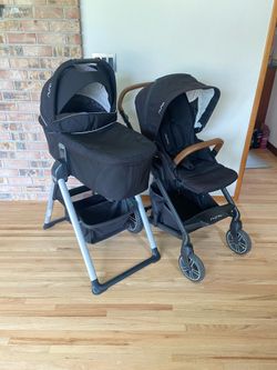 Nuna Mixx Stroller With Bassinet And Stand Black