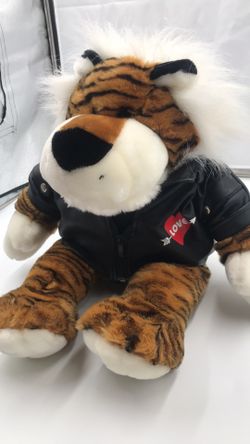 Dan Dee Biker Tiger In Leather Jacket 18" Doll Plush Stuffed Animal NEW