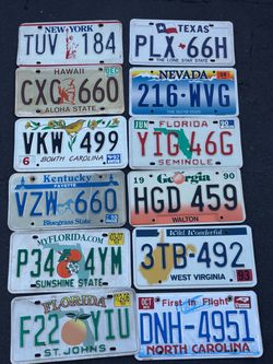 Vintage auto tags