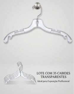 Lot of 35 transparent hangers.