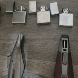 3 Of Zippo Lighters And  Difference Brand Lighters 