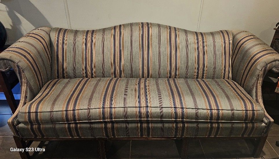 Antique Fairfield camelback Modern Chippendale Sofa