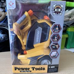 New Kids Pressure Washer Tool; Car Washer w/Scraper, Sponge, Towel; Toddler Pretend Playing Tool; Car Wash Gun Manual Pressure, Role Playing Toy