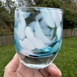 Glassybaby Cotton Candy Crush Fundraiser Candle Holder