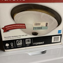 Bathroom exhaust fan light