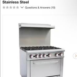 Magic Chef 36 in. Commercial Gas Range in Stainless Steel