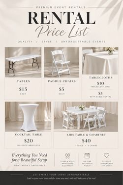 Chairs and tables