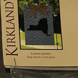 New! New York Burlap Flag
