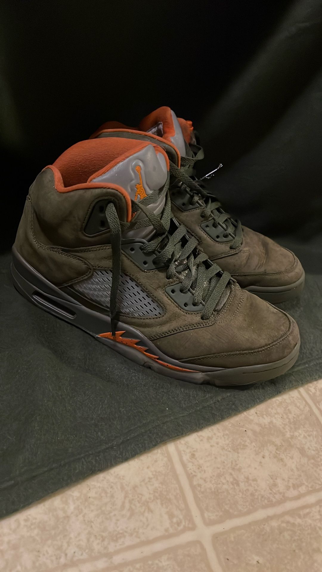 Olive Green Jordan Retro 5’s