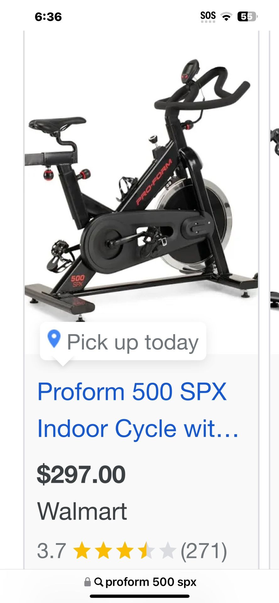 PROFORM 500 SPX EXERCISE BIKE