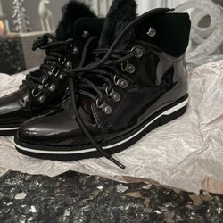 Johnston & Murphy Bianca Hiker boots in Black  Burnished Glove leather