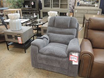 Dual Power Lift Recliner — Moto Motion (Gray)