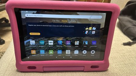 Amazon Fire Tablet 9th Edition with Pink Case