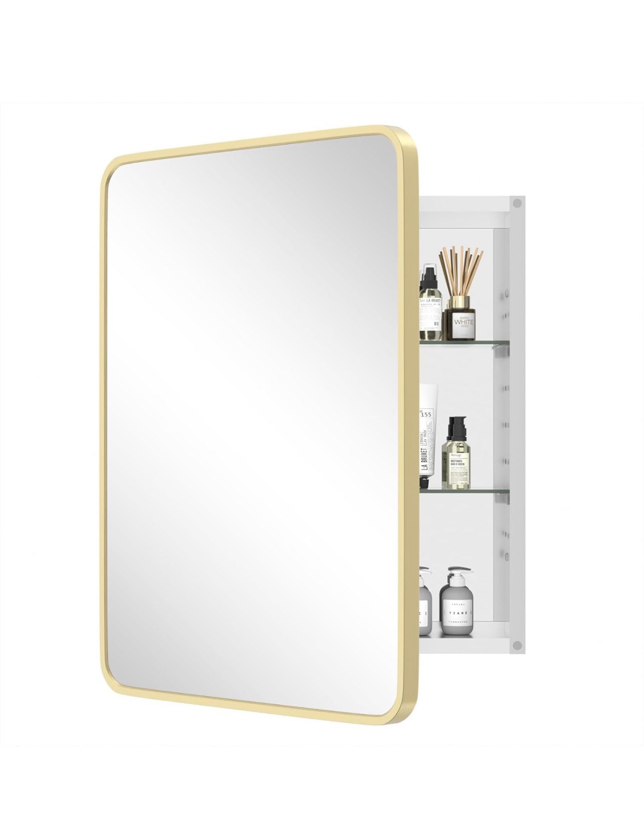 Medicine Cabinet Gold Bathroom Mirror