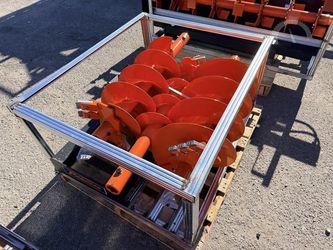 Bobcat Auger attachment 12" 18" 9" bits complete with motor and base