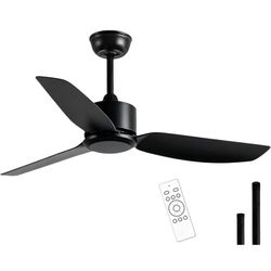 30 inch Black Ceiling Fan No Light