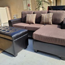 Reversible Sofa Chaise (not included Otoman