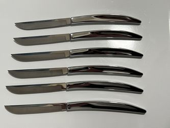 Set of 6 Steak Knife Knives Carvel Hall 440 Stainless Steel 8 3/4 Made in  USA