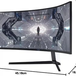 SAMSUNG 49" Odyssey QD-OLED (G93SC) Series Curved Gaming Monitor, 240Hz, 0.03ms,Dual QHD,DisplayHDR True Black 400,AMD FreeSync Premium Pro,Height Adj