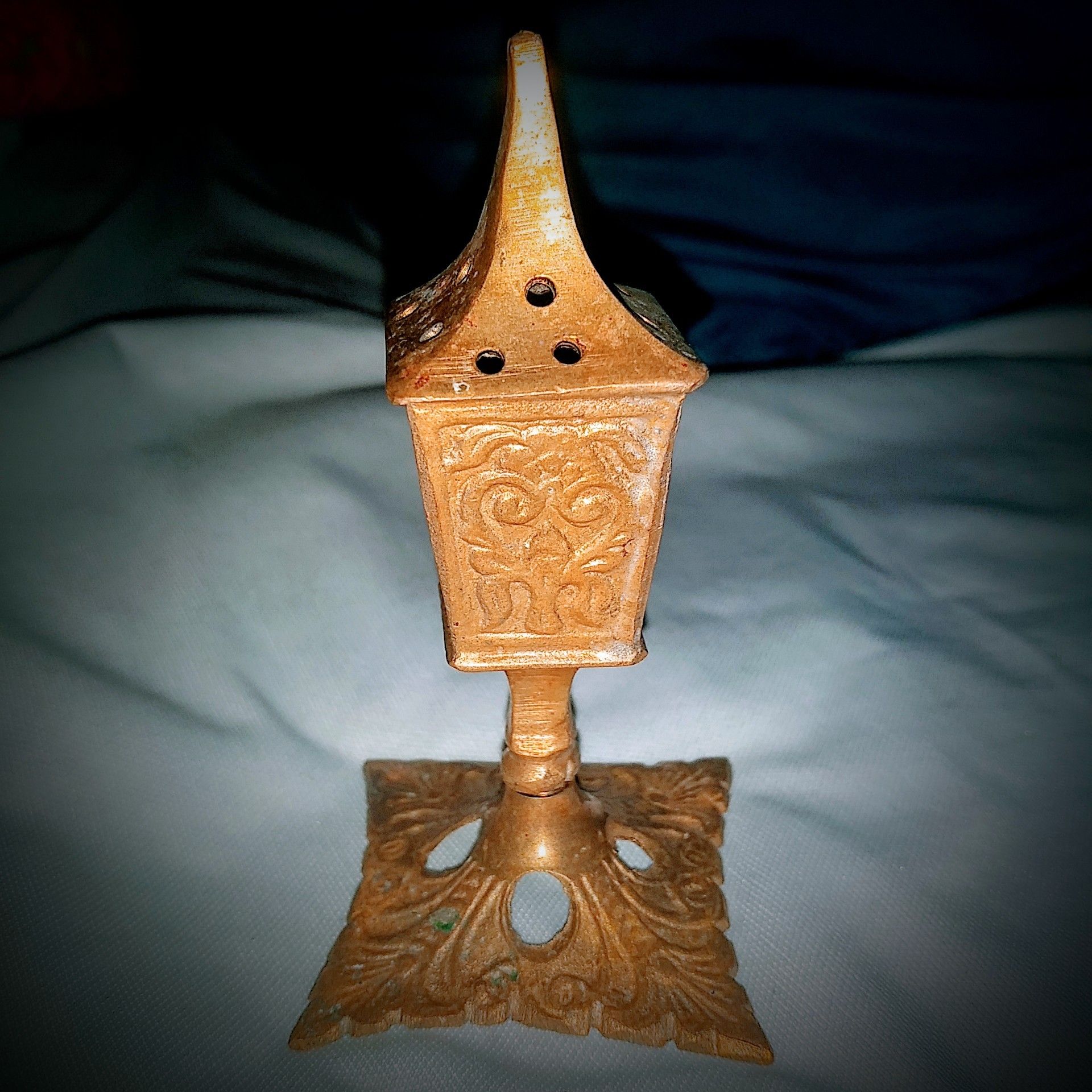 Vintage Gold Toned Incense Tower