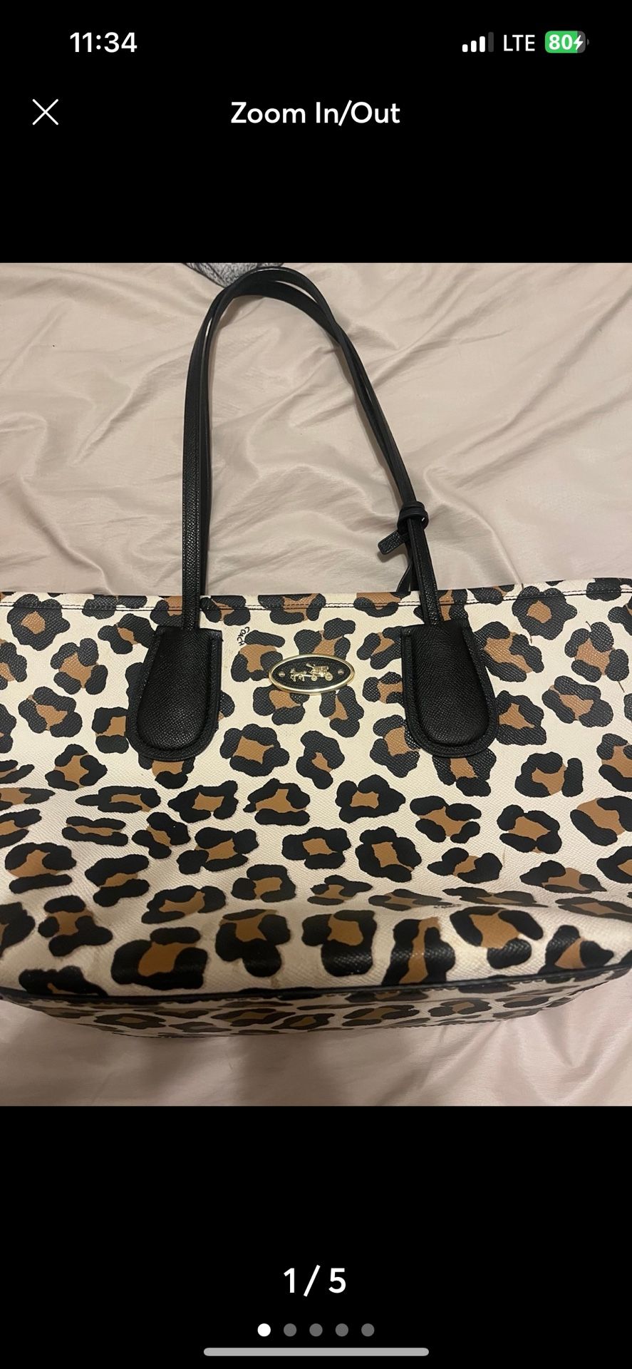 Coach Cheetah Print Tote