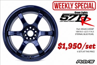 RAYS Gram Lights 57DR Eternal Blue Pearl – 18x10.5 +22 5x114.3