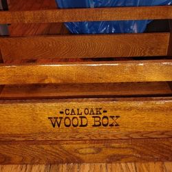 Vintage Cal Oak Wood Box
