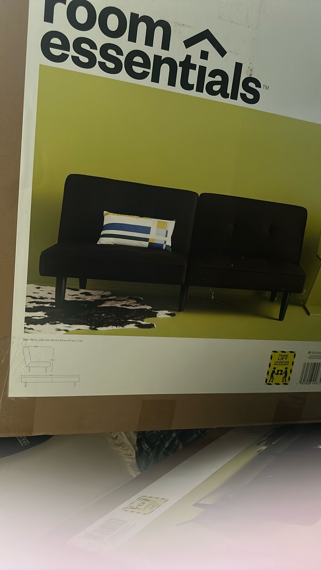 Futon Sofa Black