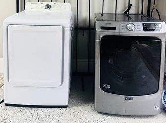 Maytag washer and Samsung dryer with Sensor Dry technology, both in perfect working order