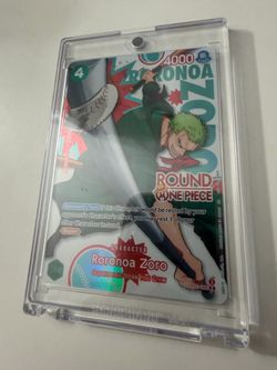 One piece round 1 roronoa zoro promo card