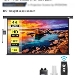 100 INCH Motorized Projector New