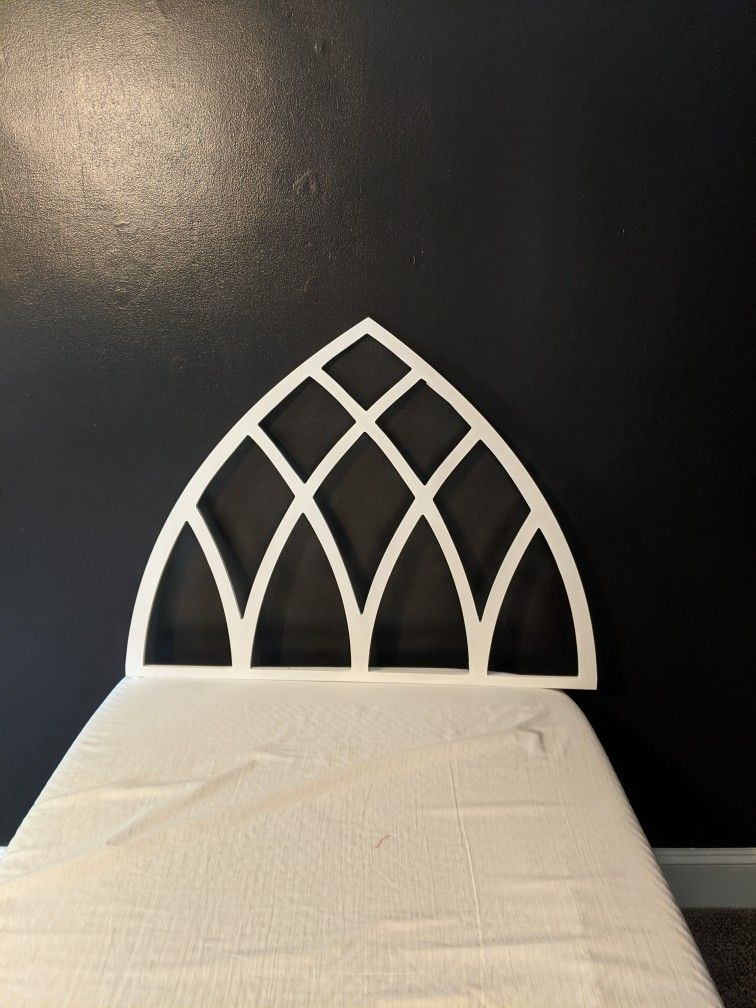 Wooden Twin headboard, Mounts On Wall