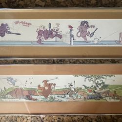 Robert Marble "Doubles" & "Traps and Hazards" Signed and Framed Prints - Lot of 2