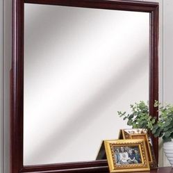 Cherry Wood Dresser Mirror