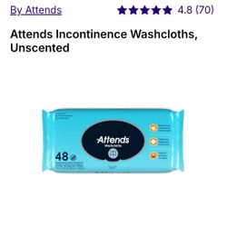 Attend Incontinence Washcloths