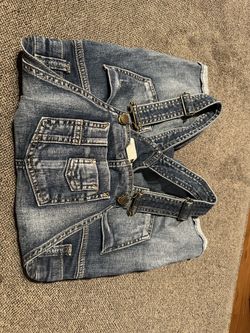 TopShop Denim Shortalls Sz 2