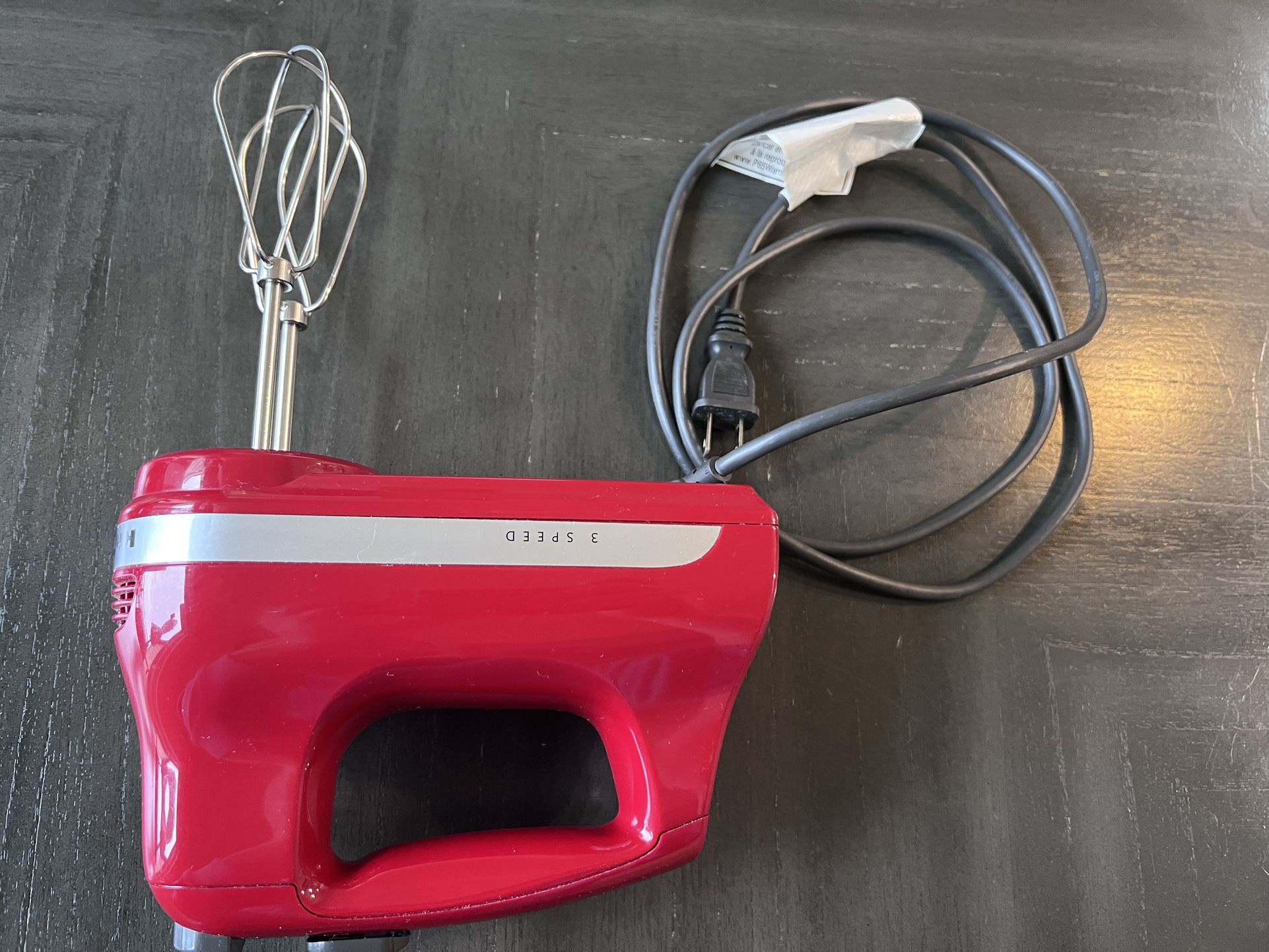 KitchenAid 3-Speed Hand Mixer – Red